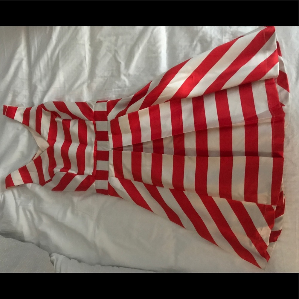 Adelyn Rae red striped dress.